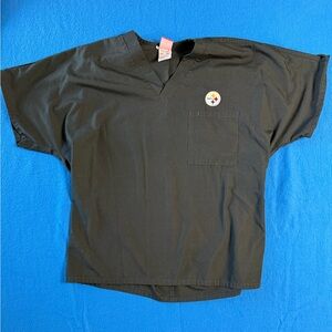 NFL Pittsburgh Steelers Men's Sz M Scrubs Top 24" PTP
